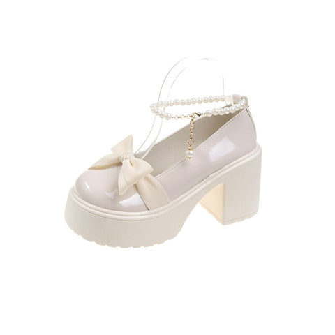 Lolita Shoes Women Japanese Girl Platform Black High Heels Fashion Mary Jane Chunky Platform Shoes Cosplay Female Sandals