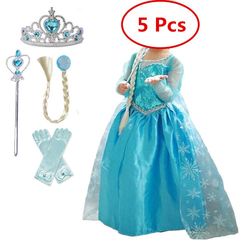 Girls Princess Dress Kids Halloween Carnival Cosplay Costume Children 4 5 6 7 8 9 10 Years Fancy Dress Up Christmas Clothes