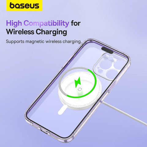 Baseus Transparent Magnetic Phone Case for iPhone 14 13 12 11 Pro Max Wireless Charging Cover For iPhone13 12Pro Max Magnet Case