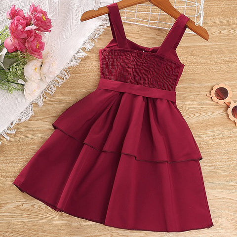 Children's clothing Girl summer casual dress Suspender skirt Girl Princess wedding party dress Princess skirt
