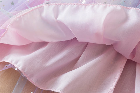 Girl Sequin Rainbow Princess Dress 3 6 8 Yrs Fancy Kids Unicorn Mesh Party Cake Clothes Toddler Girl Summer New Birthday Costume