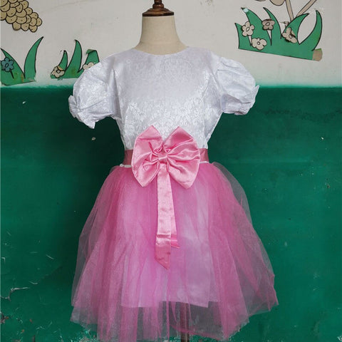 3-10 New children's Christmas party dress baby wedding prom dress girl birthday dress 3-12 years old polka dot skirt bow dress