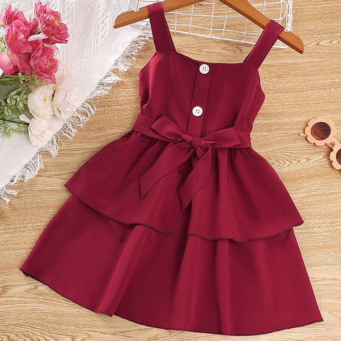 Children's clothing Girl summer casual dress Suspender skirt Girl Princess wedding party dress Princess skirt