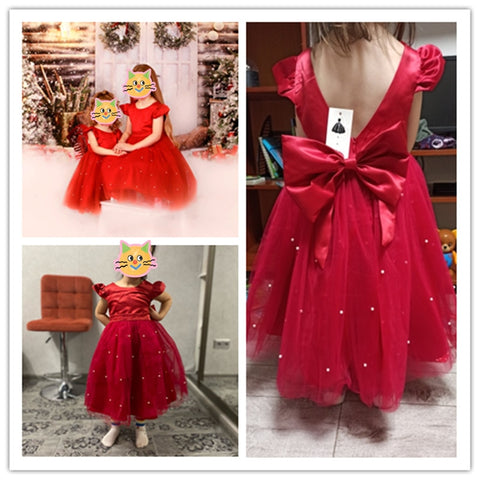 Kids Dress for Girls Birthday Dresses for Party and Wedding Christmas Clothes Princess Flower Tutu Dress Children Prom Ball Gown