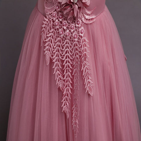 New Children Embroidery Fashion Dress Skirt Summer Long Lace Edge Princess Catwalk Dress Girls Flower Party Performance Dress