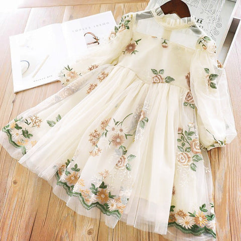 Sequin Girls Princess Party Dresses for 3-8 Yrs Kids Birthday Wedding Evening Prom Gown Spring Fall Long Sleeve Children's Dress