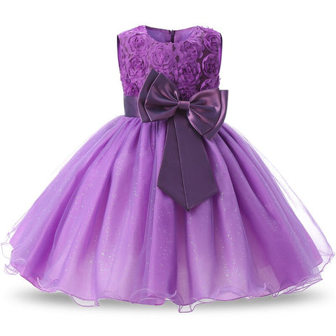 Kids Christmas Dress for Girls Clothes Children Lace Princess Flower Dress Elegant Wedding Birthday Prom Gown New Year Costume