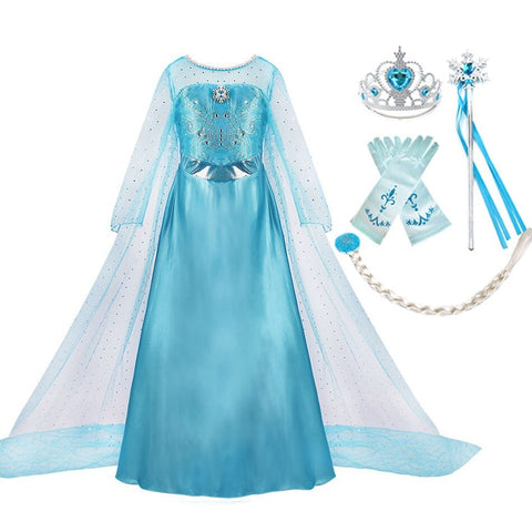 Cinderella Anna Elsa Costume Children Princess Dress for Girls Kids Cosplay Snow White Christmas Carnival Party Disguise Outfit