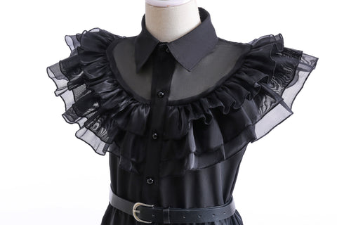 Wednesday Addams Cosplay For Girl Costume 2023 New Vestidos For Kids Party Dresses Carnival Easter Halloween Costumes 5-14 Years