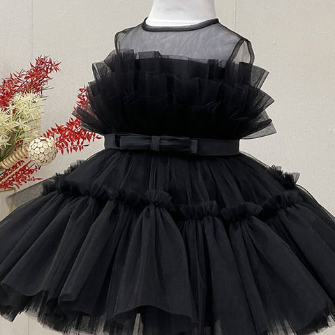 Flower girl baby birthday Party Prom Evening Dress Girl campus graduation ceremony lace fluffy mesh Princess Dress