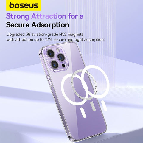 Baseus Transparent Magnetic Phone Case for iPhone 14 13 12 11 Pro Max Wireless Charging Cover For iPhone13 12Pro Max Magnet Case