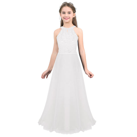 iiniim Childrens Vestidos Birthday Party Dress Kids Princess Summer Lace Wedding Dresses Girls Ball Tutu Prom Dress Teen Costume