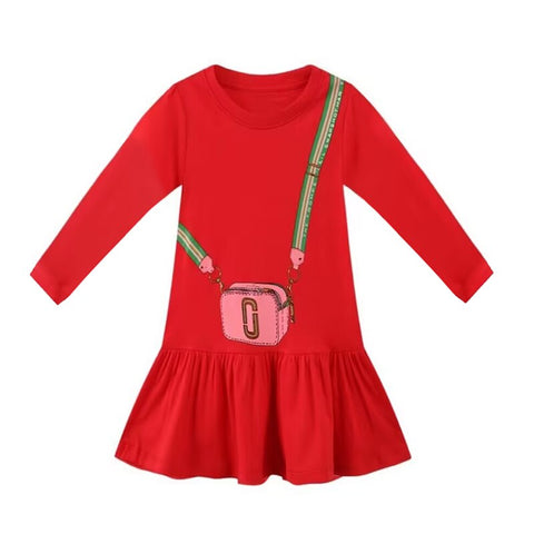 Jumping Meters Autumn Winter Children's School Dresses Long Sleeve Animals Embroidery Toddler Kids Frocks Costume Party Dress