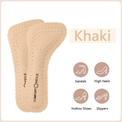 1Pair Non-slip Shoe Pads Women Sandals High Heels Seven-point Shoes Insoles Arch Support Insole for Feet Latex Cowhide Shoe Sole