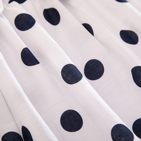 3-12 Years Girls Polka-Dot Dress 2023 Summer Sleeveless Bow Ball Gown Clothing Kids Baby Princess Dresses Children Clothes