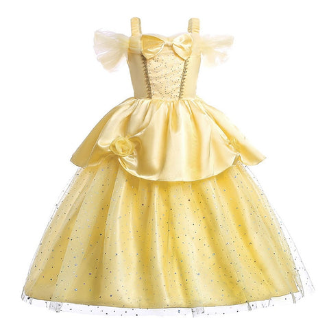 Girl Anna Elsa Dress Kids Halloween Cosplay Costume Children Princess Dresses Carnival Birthday Elegant Party Clothes 3-10 Years