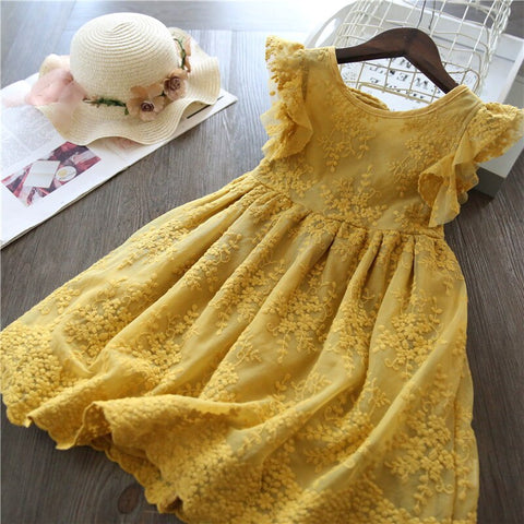 Summer Girl Dress Casual Baby Girls Clothes Kids Dresses For Girls Lace Flower Wedding Gown Children Birthday Party School Wear