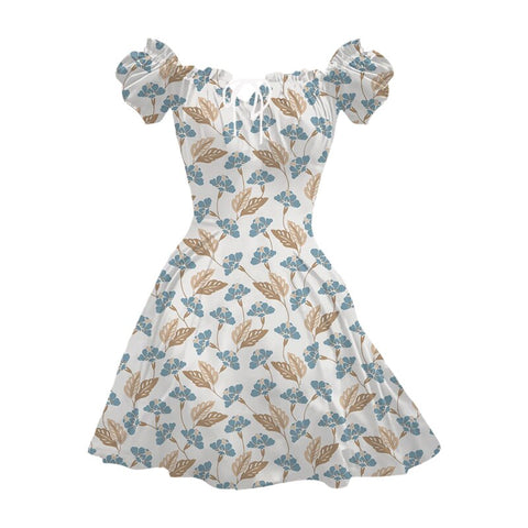 Maple Leaf Print Sexy Girl Dress 2022 New Mid Length Party Evening Dress Elegant Woman Beach Dress Fashion Lolita Sun Dresses