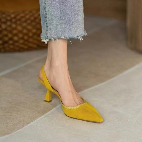 Pointed Toe Sexy High Heels Women New Sandals Summer Shoes 2023 Designer Party Shoes Dress Pumps Slingback Slippers Stilettos