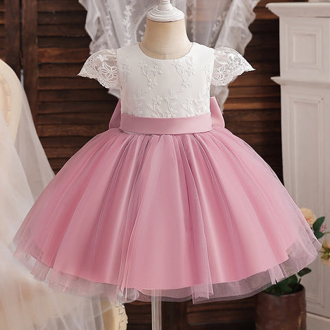 Girl Party Dress for Kids Formal Birthday Christening Princess Ball Gown Flower Girl Dresses for Wedding Baby Communion Costume
