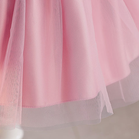 Girl Party Dress for Kids Formal Birthday Christening Princess Ball Gown Flower Girl Dresses for Wedding Baby Communion Costume