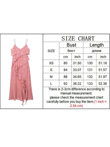 TRAF Summer Women Solid Camisole Dress 2023 New Female Deep V-Neck Layered Lace Decoration Spaghetti Strap Sheath Long Dress