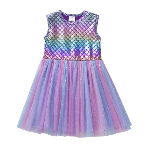 VIKITA Girls Summer Sleeveless Dress Children Birthday Party Tutu Dress Kids Cotton Costume Baby Girl Princess Dress  Clothes