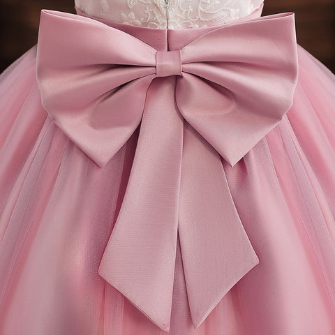 Girl Party Dress for Kids Formal Birthday Christening Princess Ball Gown Flower Girl Dresses for Wedding Baby Communion Costume