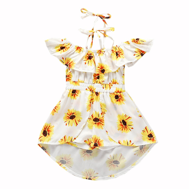 Dress for Kids Girl 1-6 Years Birthday Clothing Sleeveless Flower Tailcoat Dress Summer Toddler Girl Clothes Lovely Girl Outfit