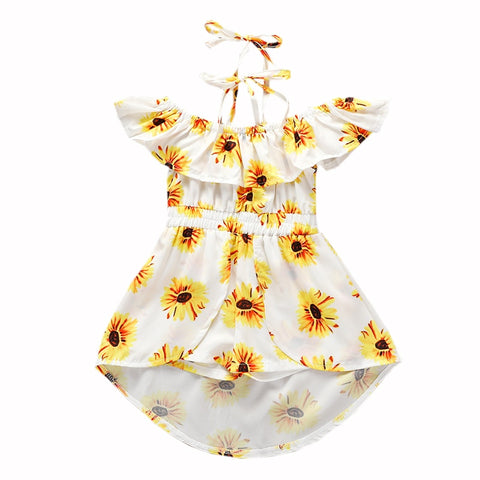 Dress for Kids Girl 1-6 Years Birthday Clothing Sleeveless Flower Tailcoat Dress Summer Toddler Girl Clothes Lovely Girl Outfit