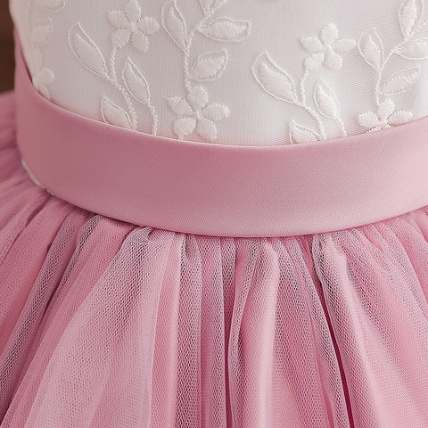 Girl Party Dress for Kids Formal Birthday Christening Princess Ball Gown Flower Girl Dresses for Wedding Baby Communion Costume