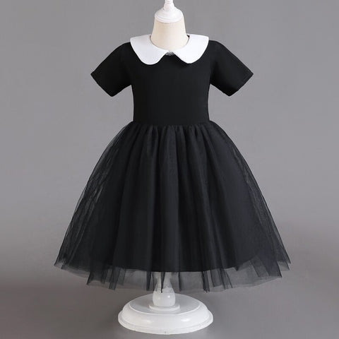 Wednesday Costume For Girls 2023 New Fancy Princess Dress Up For Kids Girls Tulle Party Dresses Carnival Cosplay Costumes