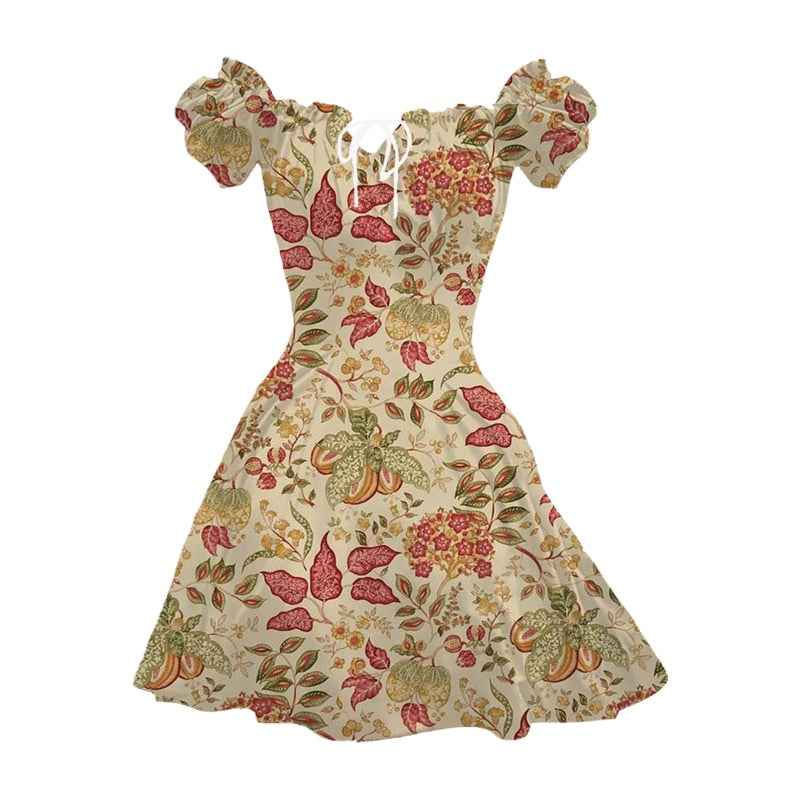 Maple Leaf Print Sexy Girl Dress 2022 New Mid Length Party Evening Dress Elegant Woman Beach Dress Fashion Lolita Sun Dresses