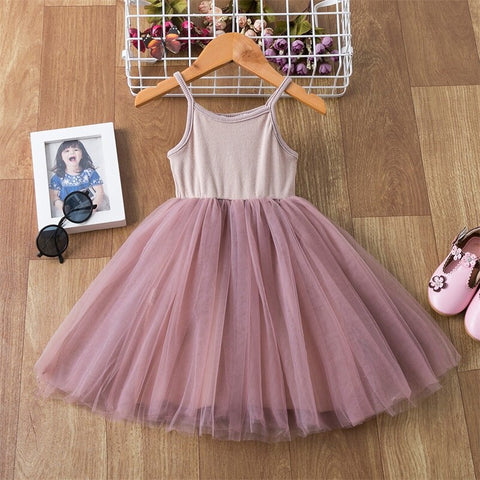 2023 New Sequin Summer Dress for Girls Tulle Layered Kids Birthday Party Dress Star Printing Children Summer Holiday Casual Wear