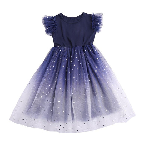 Girls Clothes 2023 New Summer Princess Dresses Flying Sleeve Kids Dress Unicorn Party Baby Dresses for Children Clothing 3-8Y