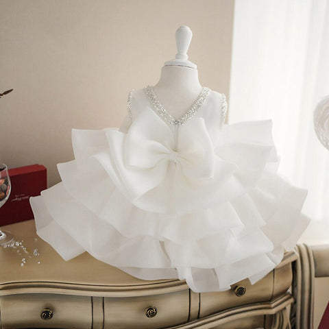 Flower Girls Dresses for Kids Baby 1st Birthday Children's Princess Costume Infant Ball Gowns Baptism Party Fluffy Wedding Dress