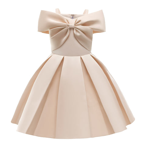 3-10 New children's Christmas party dress baby wedding prom dress girl birthday dress 3-12 years old polka dot skirt bow dress