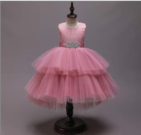 Princess Girl Dress Wedding Birthday Party Frocks for Children Costume With Bow Prom Ball Gown Elegant Party Dress For Girls