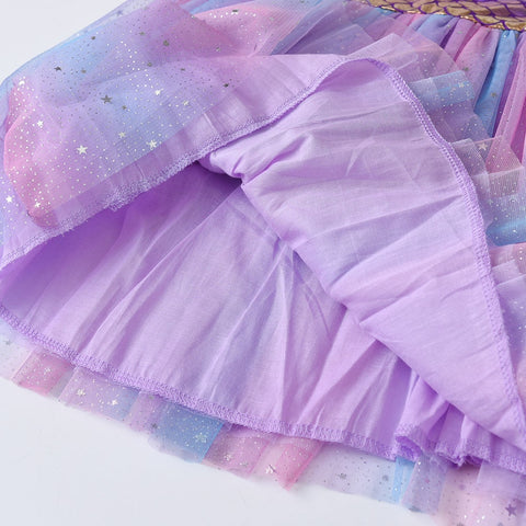 VIKITA Girls Summer Sleeveless Dress Children Birthday Party Tutu Dress Kids Cotton Costume Baby Girl Princess Dress  Clothes