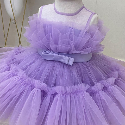 Flower girl baby birthday Party Prom Evening Dress Girl campus graduation ceremony lace fluffy mesh Princess Dress