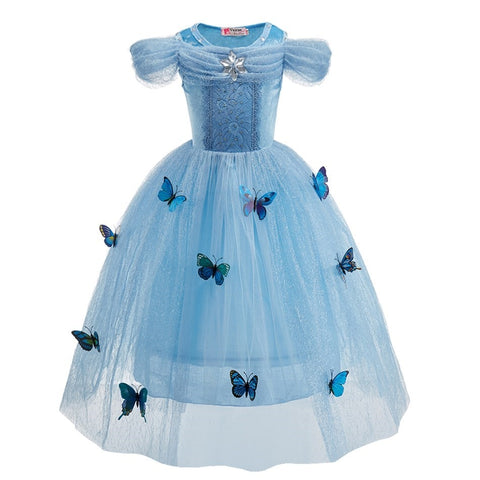 Cinderella Anna Elsa Costume Children Princess Dress for Girls Kids Cosplay Snow White Christmas Carnival Party Disguise Outfit