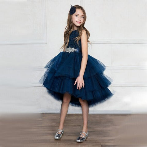 Princess Girl Dress Wedding Birthday Party Frocks for Children Costume With Bow Prom Ball Gown Elegant Party Dress For Girls