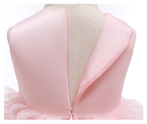 2023 New Toddler Kids Outfits Girls Princess Tutu Dress Sequin Sleeve Birthday Party Prom Ball Gown Pink 1 3 4 5 Years