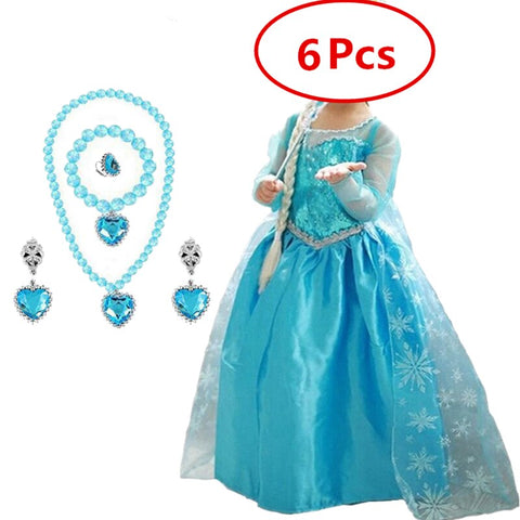 Girls Princess Dress Kids Halloween Carnival Cosplay Costume Children 4 5 6 7 8 9 10 Years Fancy Dress Up Christmas Clothes