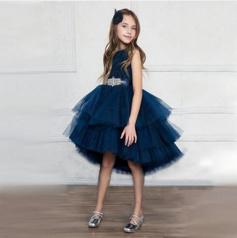 Princess Girl Dress Wedding Birthday Party Frocks for Children Costume With Bow Prom Ball Gown Elegant Party Dress For Girls