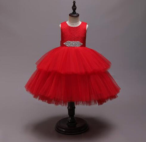 Princess Girl Dress Wedding Birthday Party Frocks for Children Costume With Bow Prom Ball Gown Elegant Party Dress For Girls