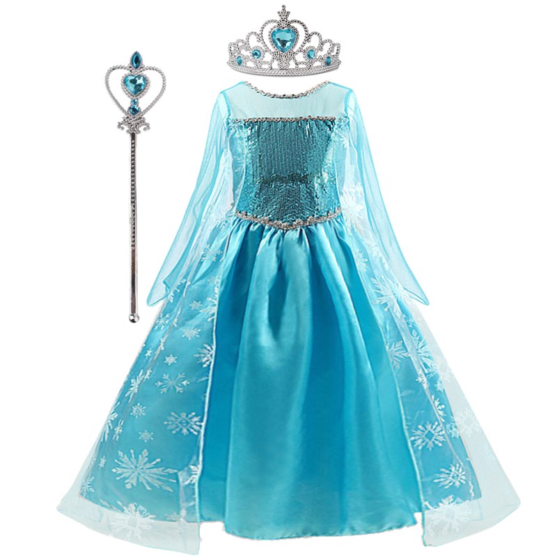 Fancy Baby Princess Cosplay Dress for Girls Clothing Wear Halloween Carnival Cosplay Costume With Accessories
