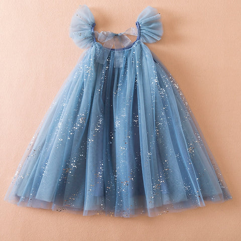 Girl Sequin Rainbow Princess Dress 3 6 8 Yrs Fancy Kids Unicorn Mesh Party Cake Clothes Toddler Girl Summer New Birthday Costume