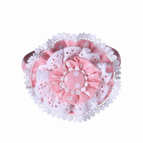 Pettigirl New Kids Princess Dresses for Baby Girls Summer Cotton Pink Polka Dot Dresses Clothese Size 2345681012Years & Hairband