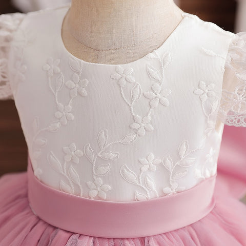 Girl Party Dress for Kids Formal Birthday Christening Princess Ball Gown Flower Girl Dresses for Wedding Baby Communion Costume